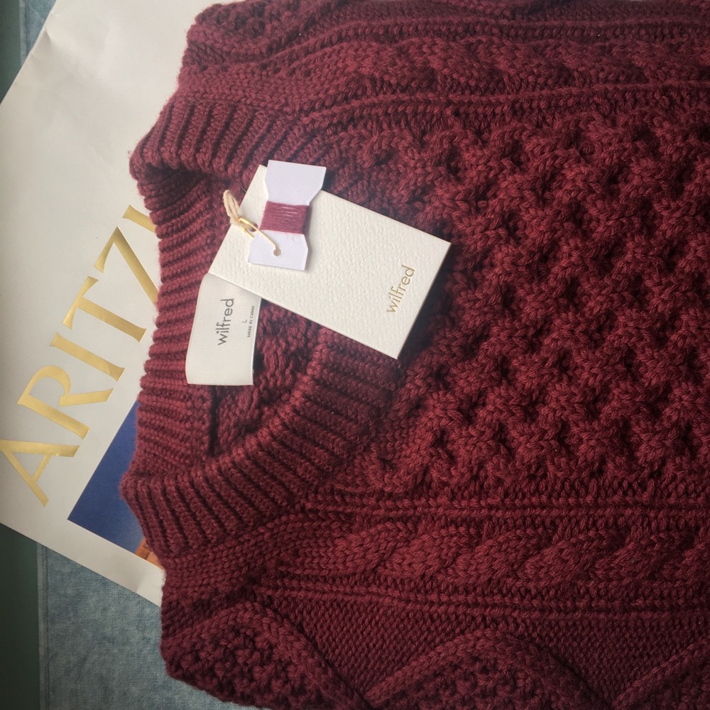 COPY - Burgundy Merino wool Wilfred sweater